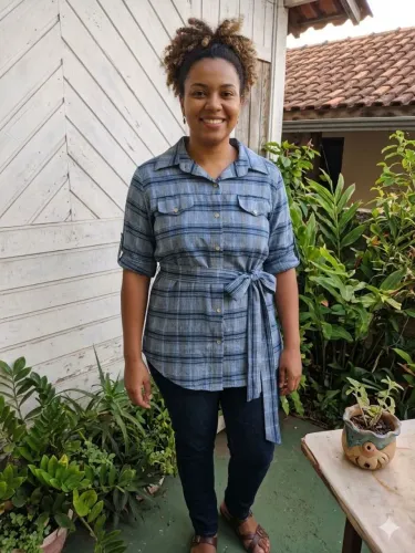 Camisa xadrez feminina 