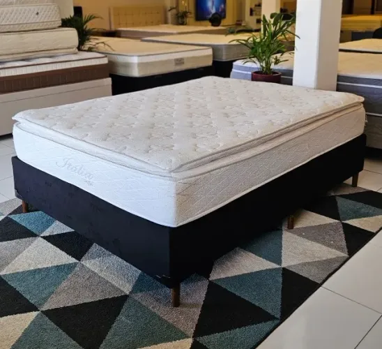 Cama box Casal ITÁLIA UMAFLEX SEMINOVO - Entrego! 
