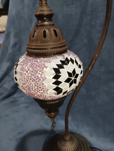Abajour Turco / Luminária Mosaico 46x14cm - Seminovo em Estado de Novo