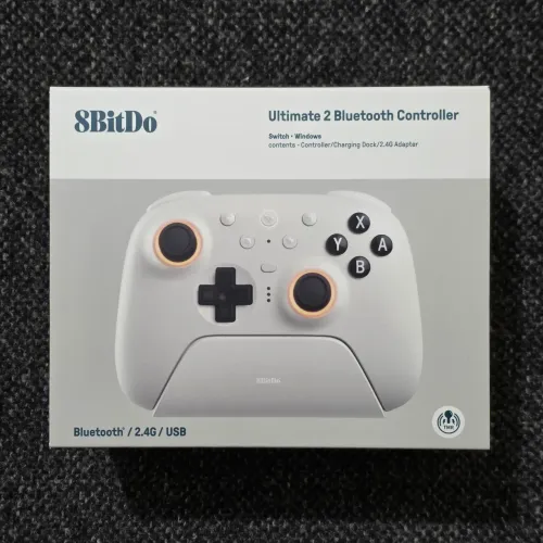 Controle Sem fio + Dock de carregamento 8BitDo Ultimate 2 Branco