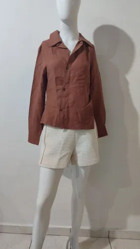 Camisa Linho Puro Tam 38 Nova