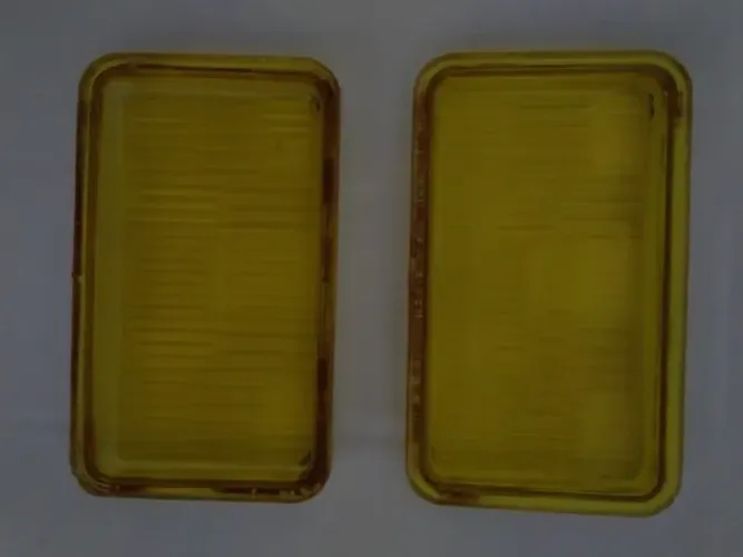 Lentes de vidro amarelo para farol de milha quadrado Towner