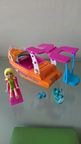 VENDO LOTE POLLY POCKET ORIGINAIS CARRO E BARCO. 