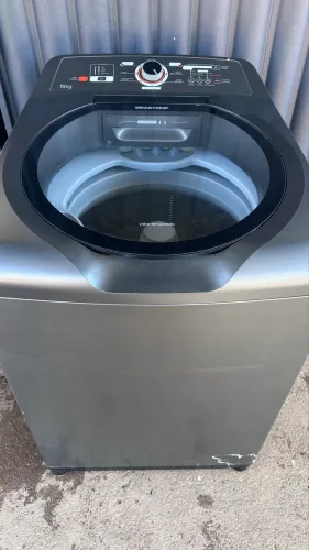 Vendo máquina de lavar Brastemp 15kg inox higienizada, funcionando tudo