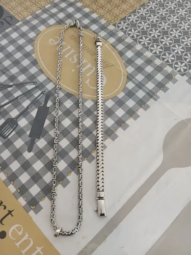 Colar e pulseira prata de Bali
