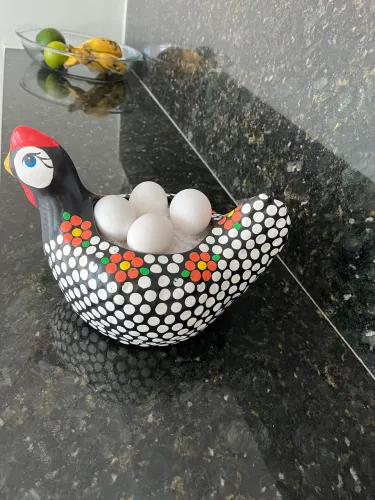Galinha de cerâmica Artesanal - Porta Ovos (12)