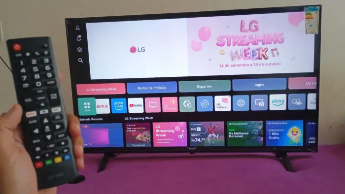 Tv LG 50 polegadas smart 4k Alexa comando de voz Bluetooth Xbox completa