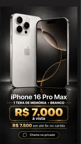 iPhone 16 PRO Max 1 TB de memória.