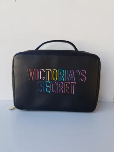 Mala/nécessaire de viagem preta da Victoria's Secret