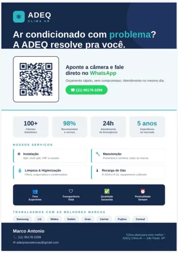Instalação e manutenção de ar-condicionado HB