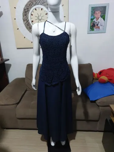 Vestido Azul de Festa - Tamanho P