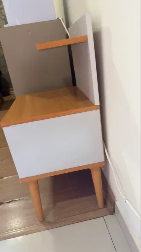 Mesa de Cabeceira Decor Criado Estilo Retrô Para Quarto