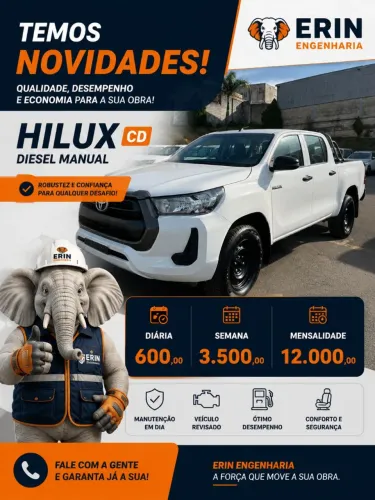 Alugo picape Hilux CD 