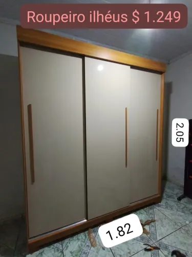 Guarda Roupa Casal Portas de Correr Novo Entrega Grátis 