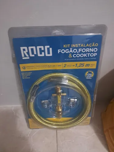 Kit de instalação gas fogão, forno e cooktop com registro