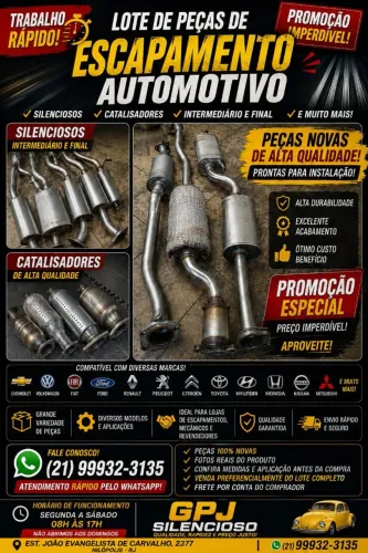 Escapamentos Automotivos - Silenciosos, Catalisadores e Instalação