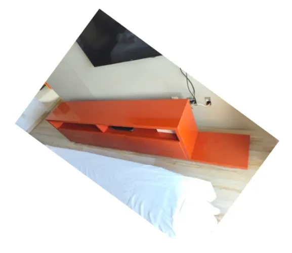 Rack Planejado Florense Laqueado Laranja 2,75m - Oportunidade