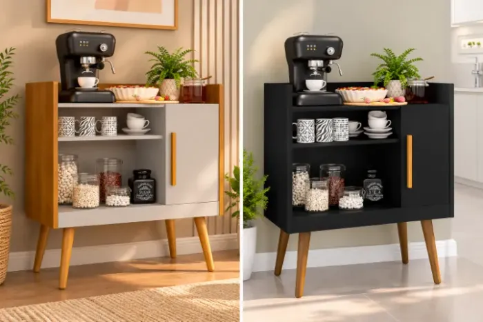 Aparador café com porta - PRONTA ENTREGA - RECEBA AINDA HOJE