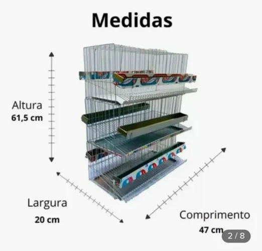Gaiolas para codornas semi novas