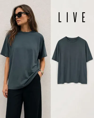 Camisa Live GG azul petróleo 