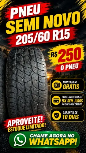 Pneu seminovo 205 60 15