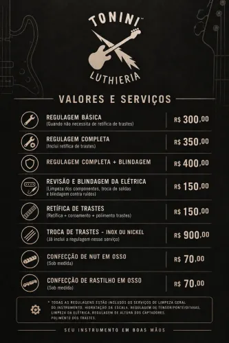 Manutenção violão guitarra e baixo