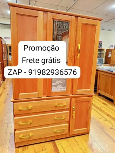 GUARDA ROUPA DE SOLTEIRO COM ESPELHO NOVO!
