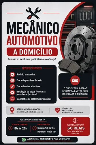 SERVIÇOS DE MECÂNICO AUTOMOTIVO