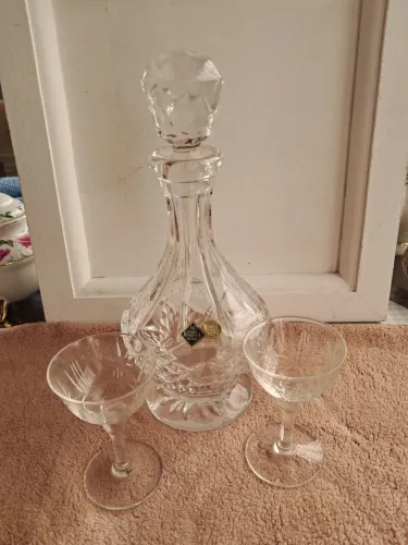 Licoreiro de cristal vintage