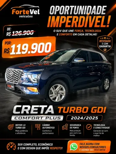 Hyundai Creta Comfort Plus 1.0 TB 12V Flex Aut. 2025