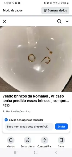 Vendo e compro brincos Rommanel 