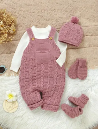 4 peças bebê menina, outono/inverno.