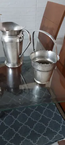 Jarra refresqueira( Eberle)+ balde de gelo prata 90