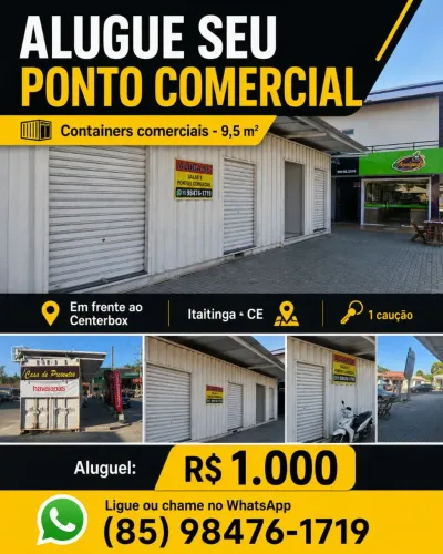 ? PONTO COMERCIAL PARA ALUGAR EM ITAITINGA