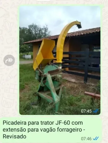  1 Picadeira/Ensiladeira JF-60 NOGUEIRA 2010 REVISADA 2023 P TRATOR COM  Extensão p Vagão 