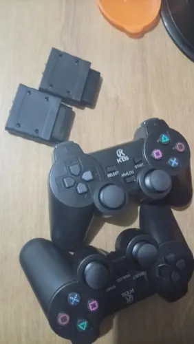 2 controles sem fio PS2 novos pra vender logo