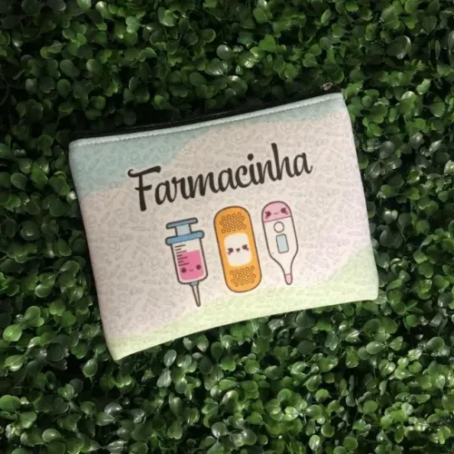 necessaire neoprene farmacinha média
