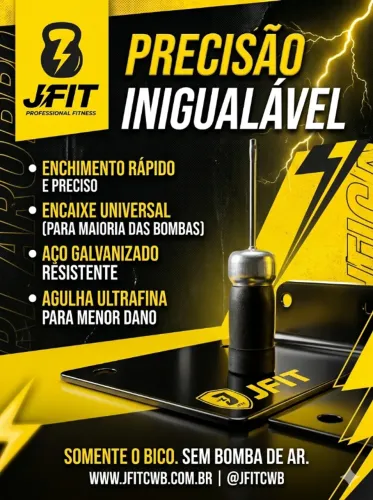 Agulha De Encher Bolas Bico Alumínio Universal - JFIT Novo