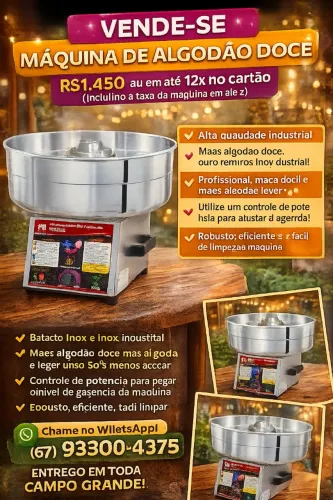 Vendo Máquina de algodão Doce 