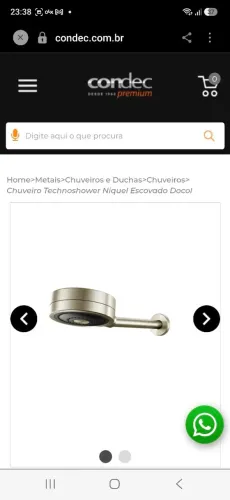 Chuveiro Technoshower Níquel Escovado