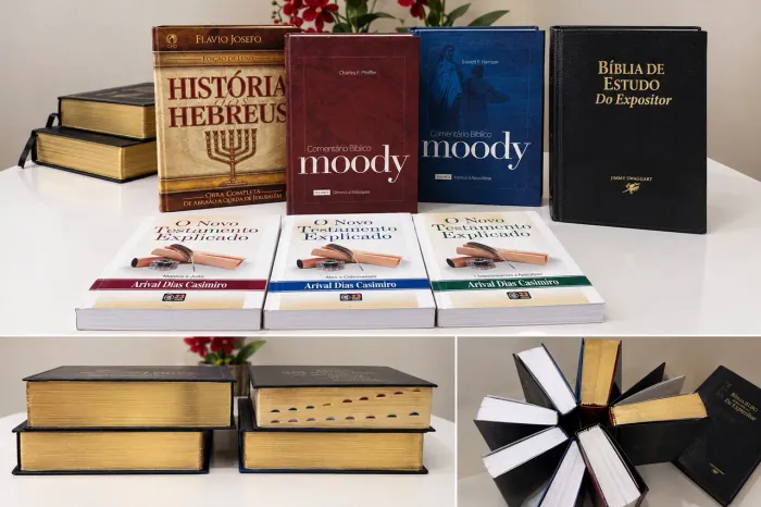 Lote de Livros e Bíblias para Estudo