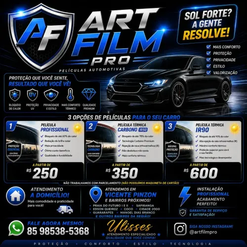 Fumê automotivo e residencial Atendimento à domicílio 