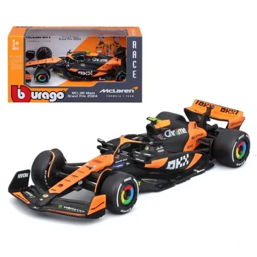 Miniatura F1 Burago (1:43) - Mclaren - Modelo Mcl38 Especial Edition Miami Gp #81 Piastri