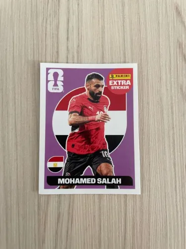 Figurinha Extra Sticker Mohamed Salah Regular Panini WC 26