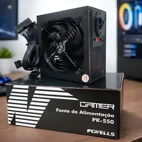 Fonte de Alimentação PC Gamer PK-550 (Sem Uso / Na Caixa)