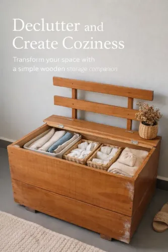 Caixa de Lenha de Madeira 75 x 40 x 40