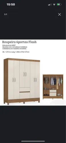 Guarda roupa 6 portas. Novo a pronta entrega