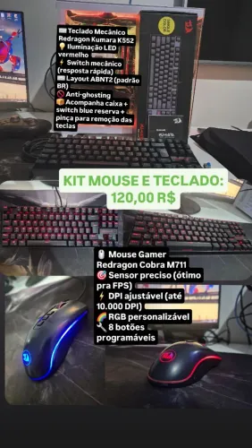 Kit mouse e teclado