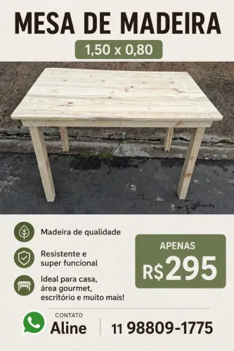 Mesas madeira rústica