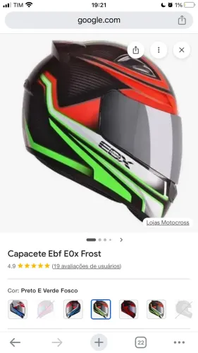 Capacete ebf E0x em bom estado(TROCO EM BAG)